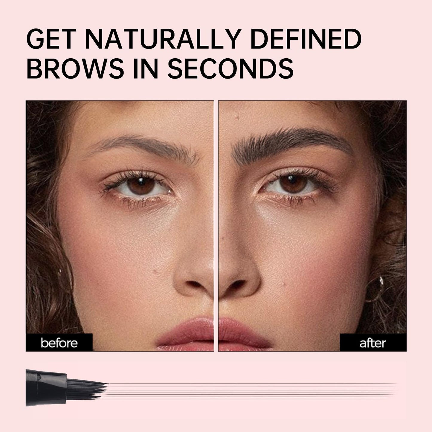 Liquid Microblading Eyebrow Pencils for Women - Waterproof, Quick-Drying Brow-Fection Pen with Angled Square Tip for Hair-Like S