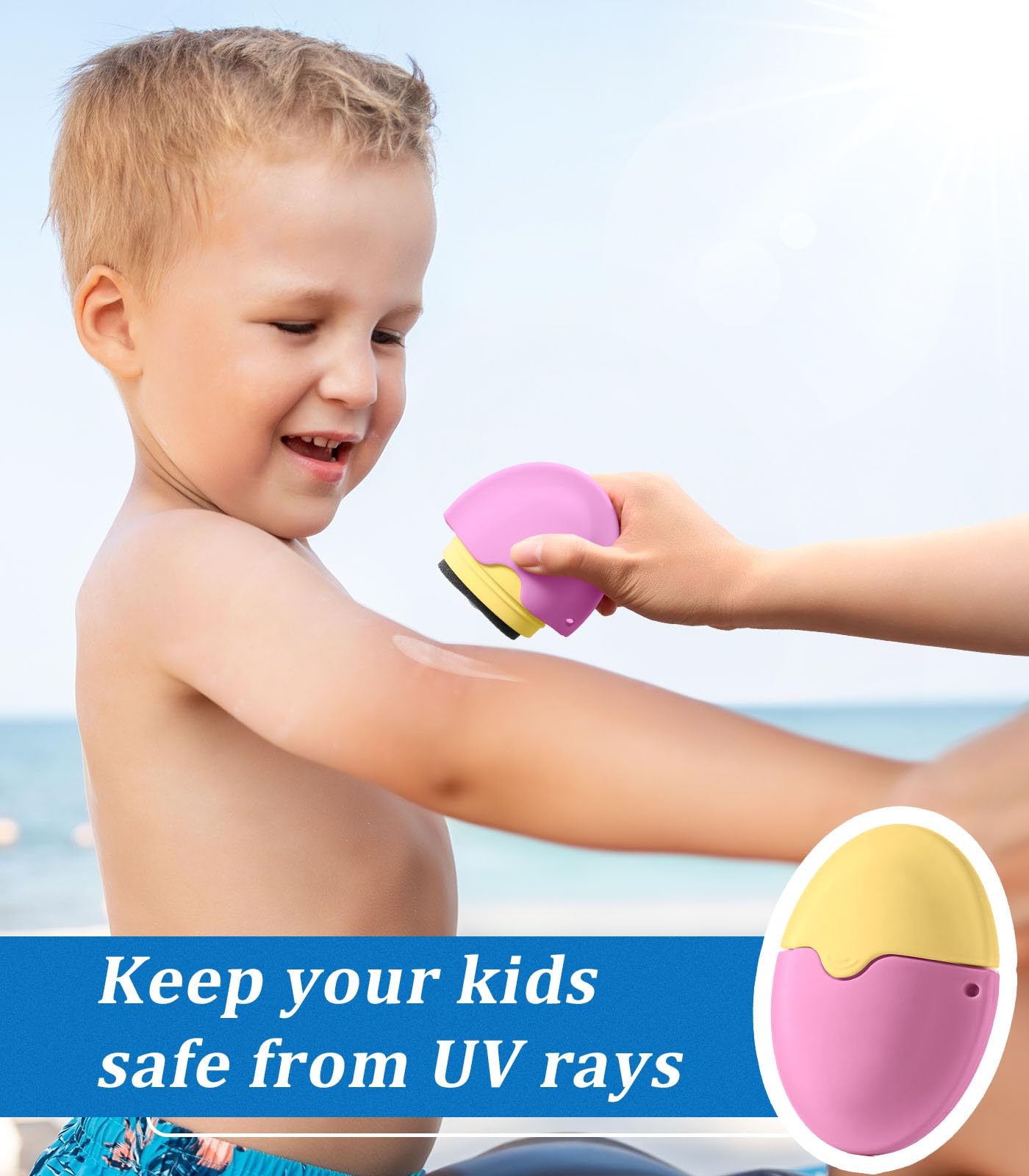KYHDIYA Sunscreen Applicator,Roll-On Sunscreen Applicator for Kids & Adults-Easy Apply Sun Screen Roller Applicator for Mess-Fre