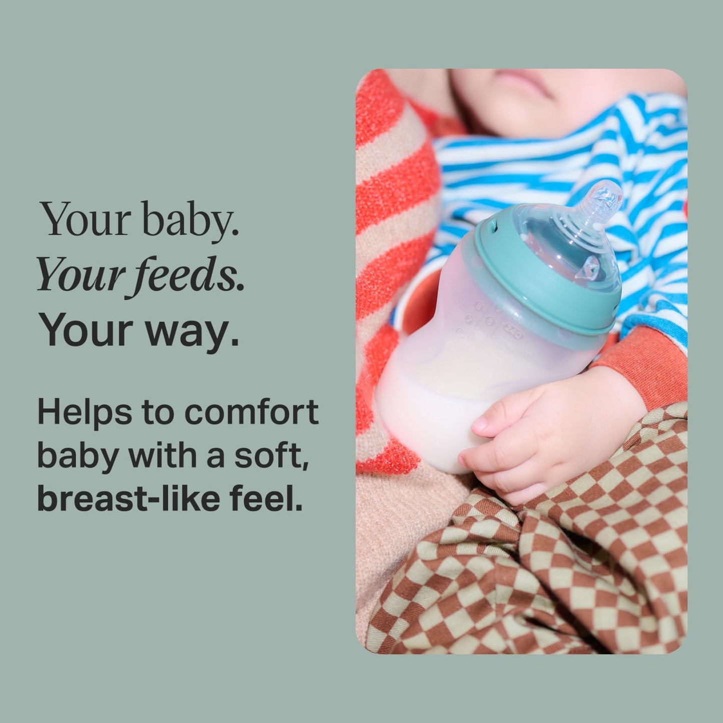 Tommee Tippee Natural Start Anti Colic 9 oz BPA Free Silicone Baby Bottles, 0+ Months, Silicone Feels Like Mother's Skin, Slow Flow Breast-Like Nipple, Pink and Purple, Pack of 2