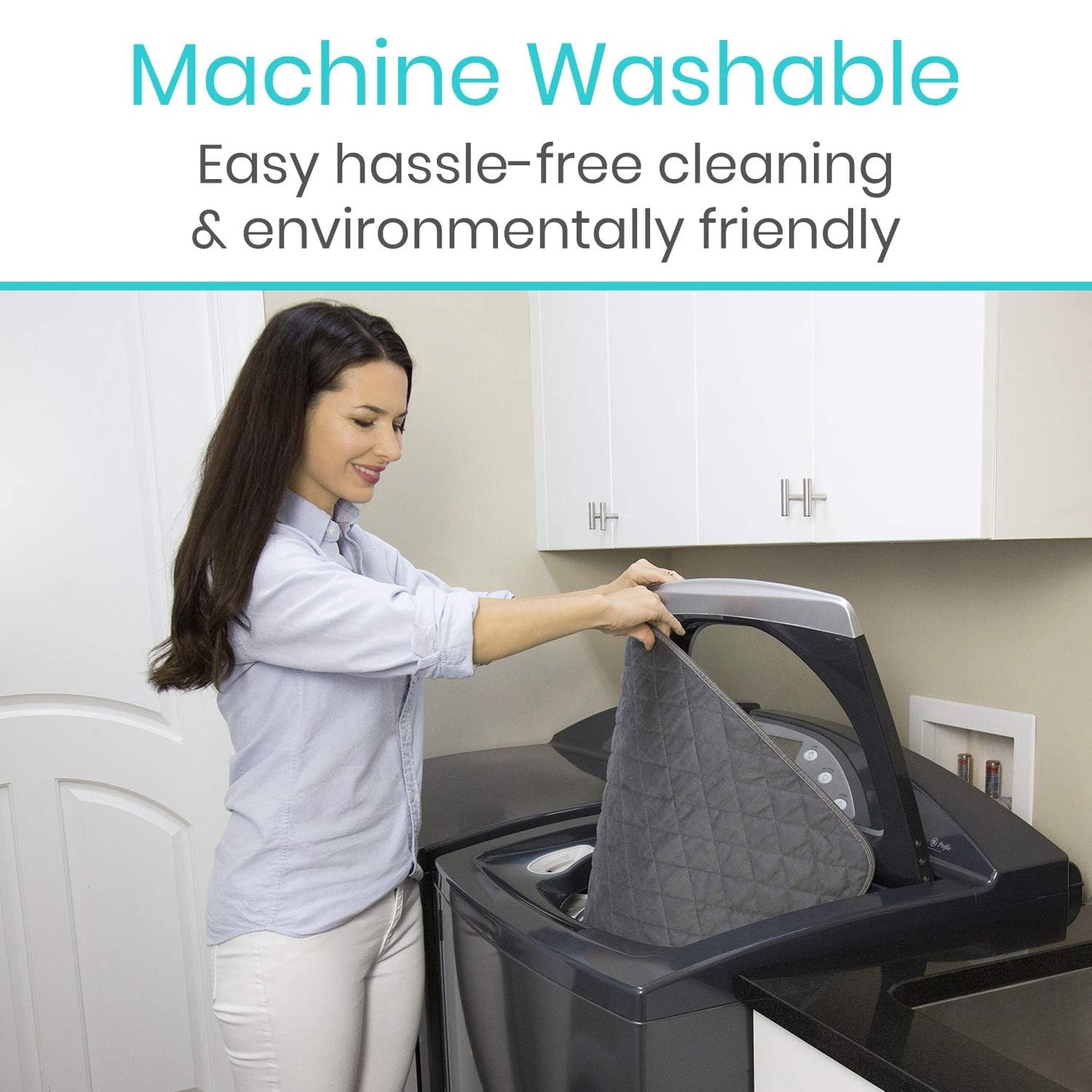 Sures Waterproof Chair Pads for Incontinence (22" x 21") - Washable, Waterproof Seat Protector - Chair Protector Seat Cover - Absorbent Pad for Bed, Seat, Car, Wheelchair & Recliner (Gray, 1 Pack)