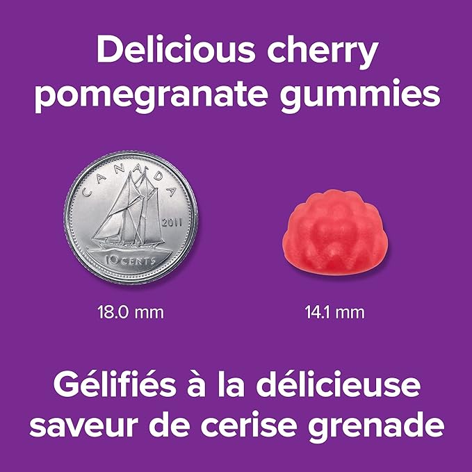 Webber Naturals Biotin Gummies 2500 mcg, Cherry Pomegranate, 60 Gummies