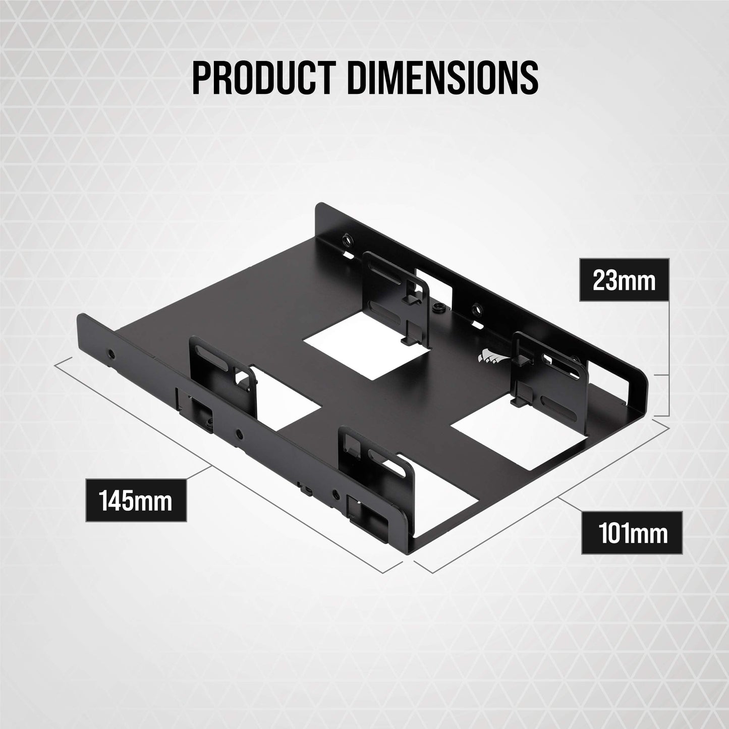 Corsair Dual Ssd Mounting Bracket (3.5    Internal Drive Bay To 2.5, Easy Installation) Black