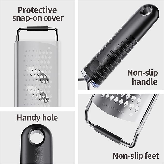 Cheese Grater with Non-Slip Handle, Extra Coarse Grater,L12" X W2.5"