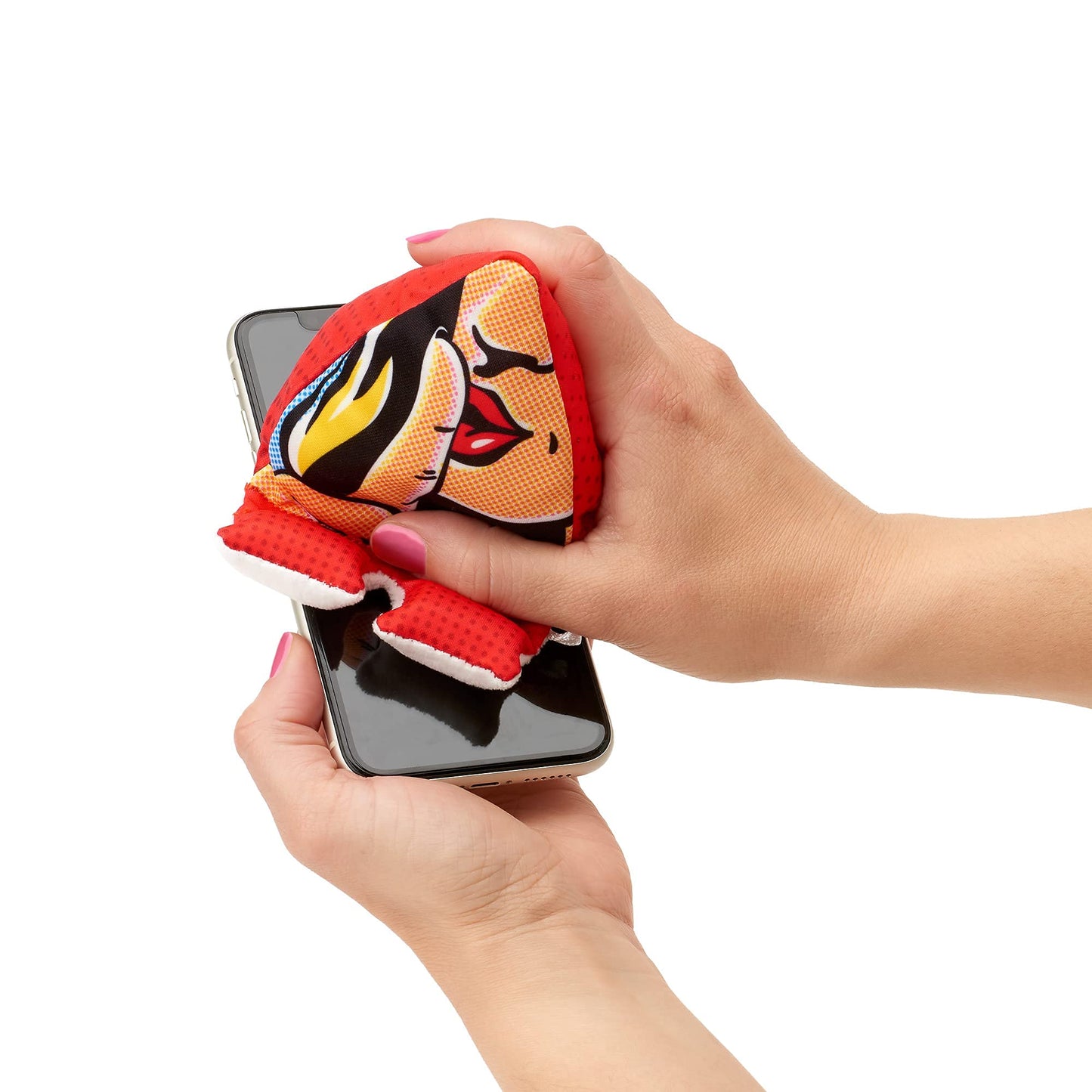 Gifts For Readers & Writers Plusheez Mobile Phone Holder | 2In1 Phone Stand With Micro Fibre Wipe | Screen Cleaner | Phone Stand