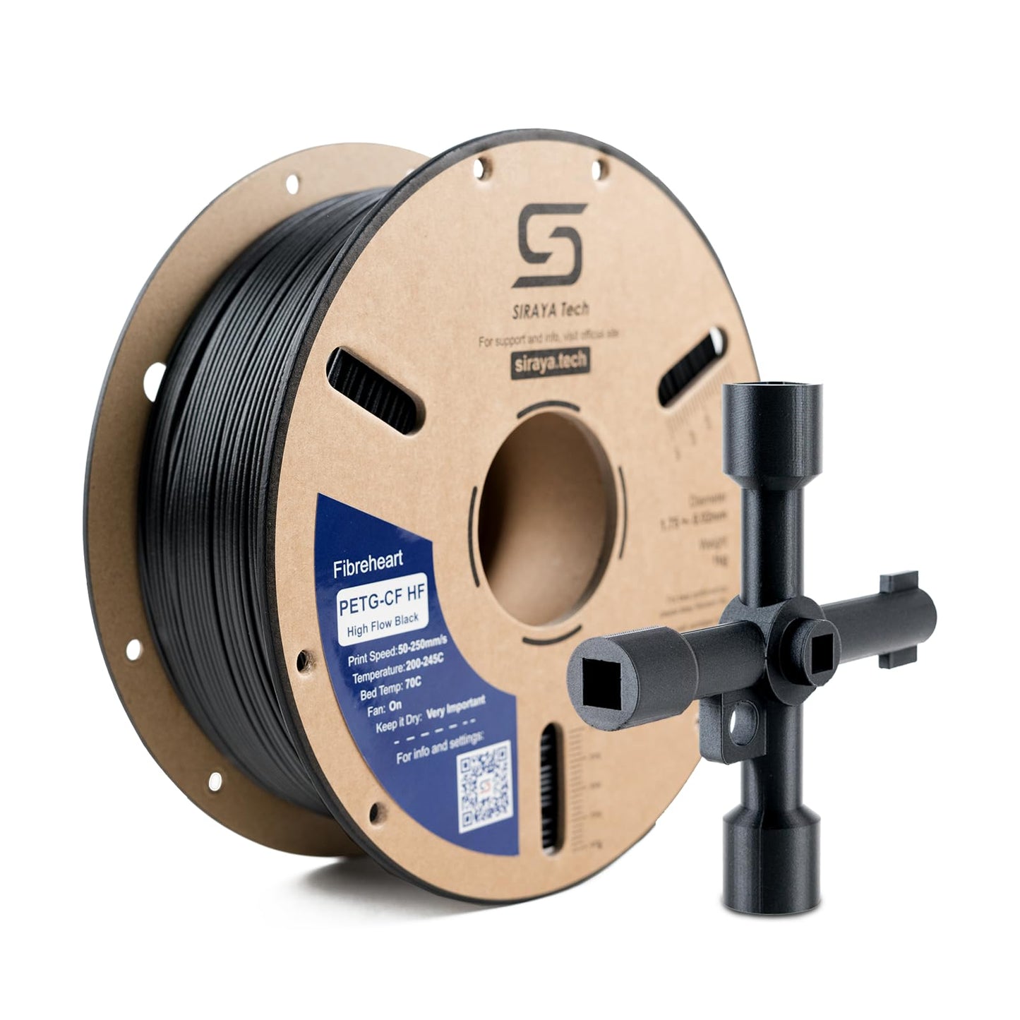 Siraya Tech Fibreheart PETG-CF HF 3D Printer Filament - High-Speed Carbon Fiber PETG, Strong & Lightweight, Minimal Warping, Hig