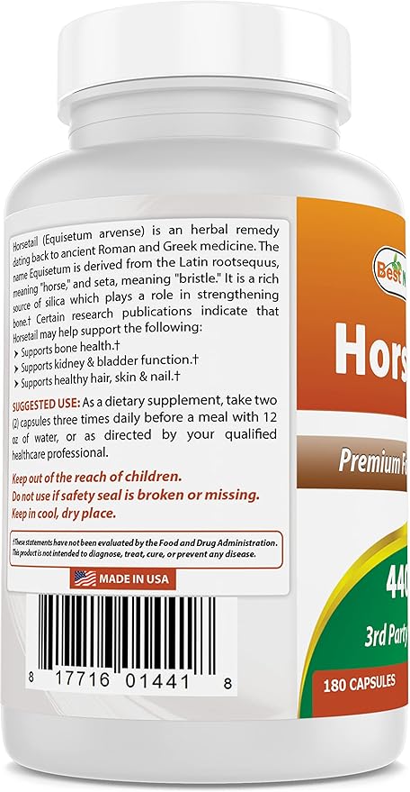 Best Naturals Horsetail 440 mg 180 Capsules (180 Count (Pack of 2))