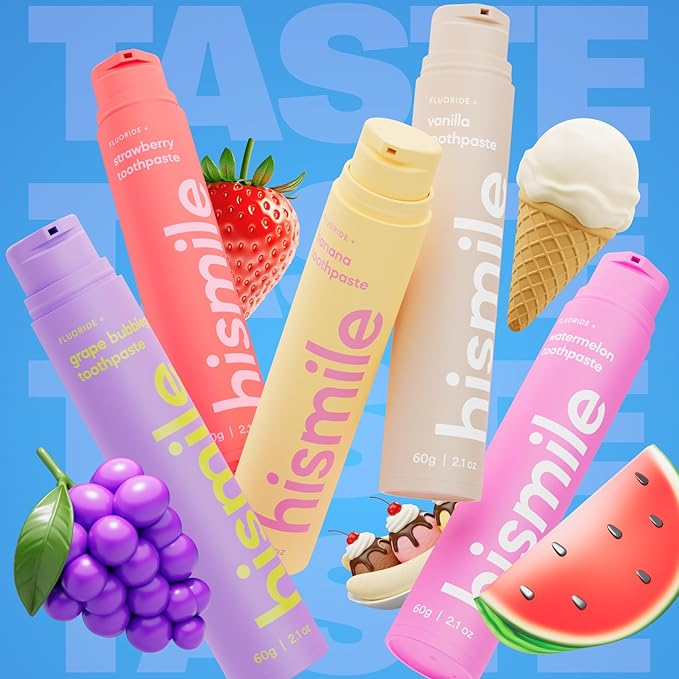Hismile Banana Flavoured Toothpaste | Flavored Toothpaste Range | Fluoride Formula | Banana Flavour