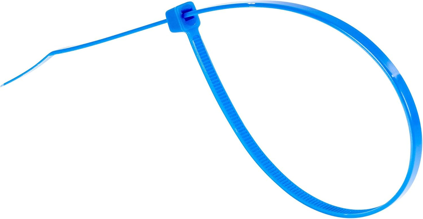 GTSE 12 Inch Blue Zip Ties, 100 Pack, 40lb Strength, UV Resistant Long Nylon Cable Ties, Self-Locking 12" Tie Wraps