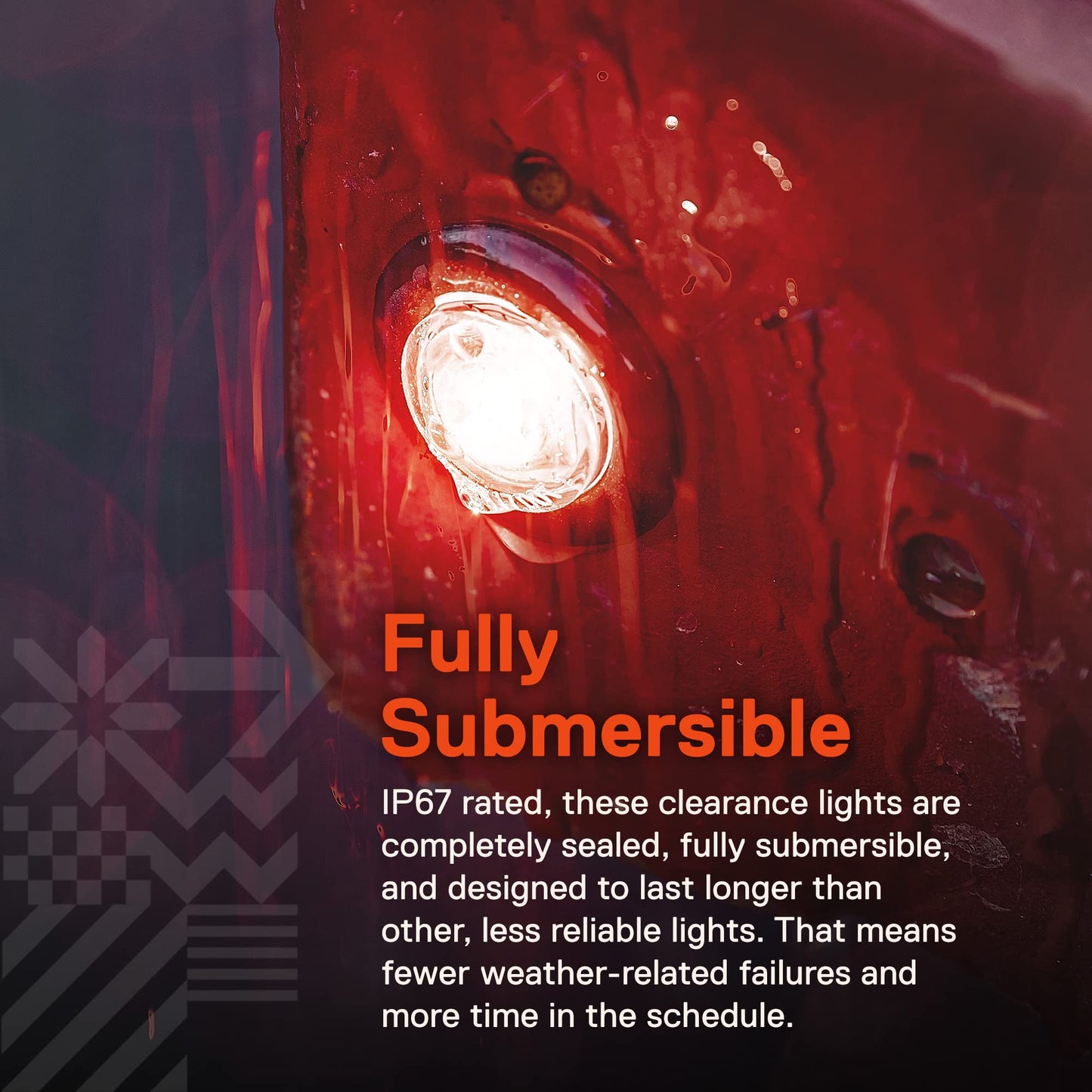 Online Led Store 3/4 Round Red Led Marker Light - 3 Wire, Ip67 Waterproof, Dot Certified For Trailers And Trucks