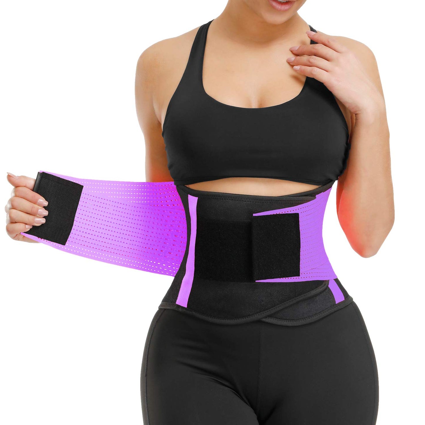 VENUZOR Waist Trainer Belt for Women - Waist Cincher Trimmer - Slimming Body Shaper Belt - Sport Girdle Belt (UP Graded)(Purple,XL)