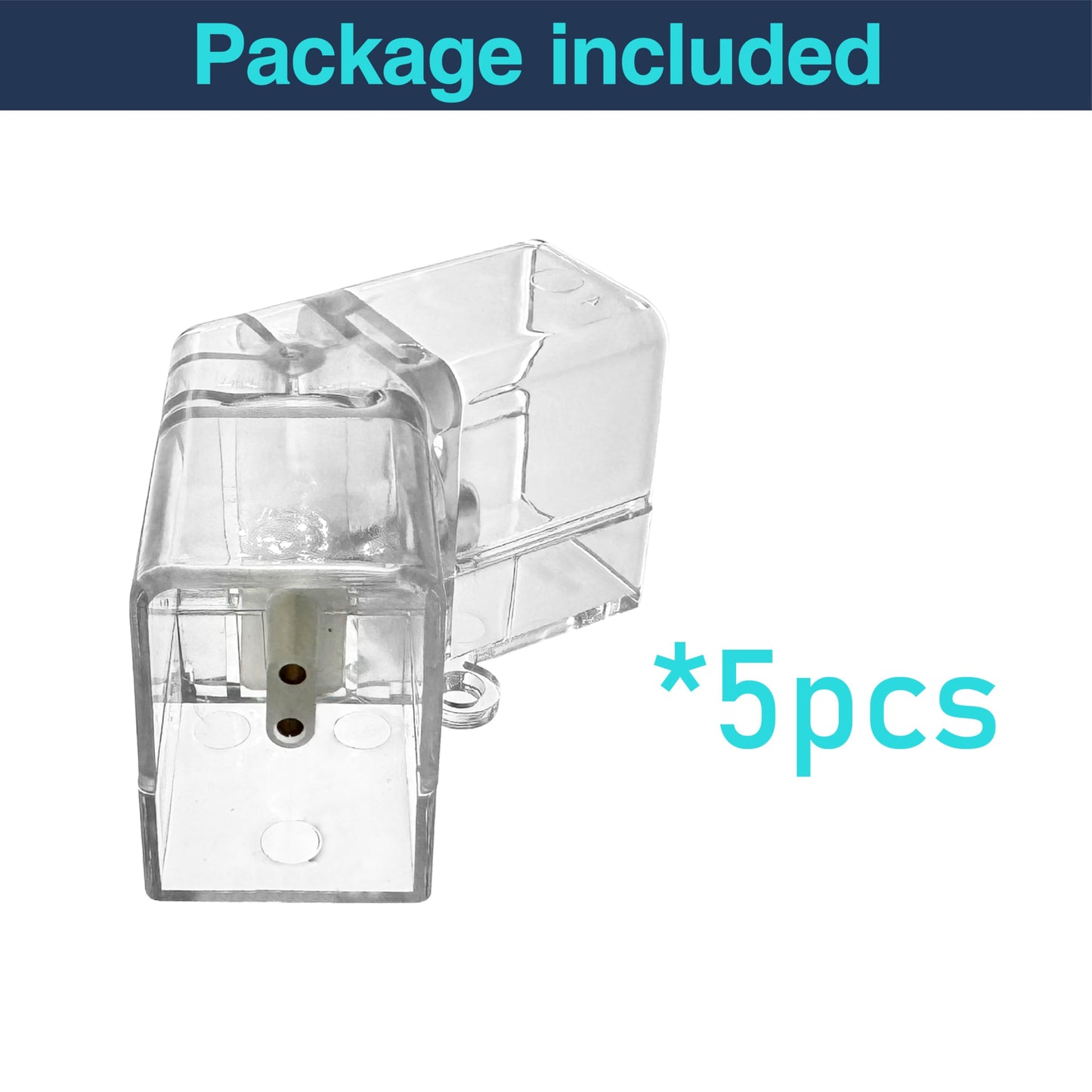 Cezelux 5 Pack Hexagon Garage Light Connectors 2 Pin V-Connector Led Garage Light Copper Pin Diy Hexagon Accessories Replacement/Spare For Honeycomb Lighting Systems (5 Pack V Connector)
