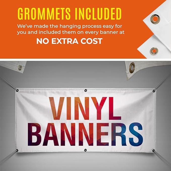 Personalized Passion Vinyl Banner 4' x 6' - Customized Banner for Business, Graduation, Birthday Parties, Indoor Outdoor Use - Full Color 13oz Vinyl Custom Signs with HD Printed Text, Photos and More