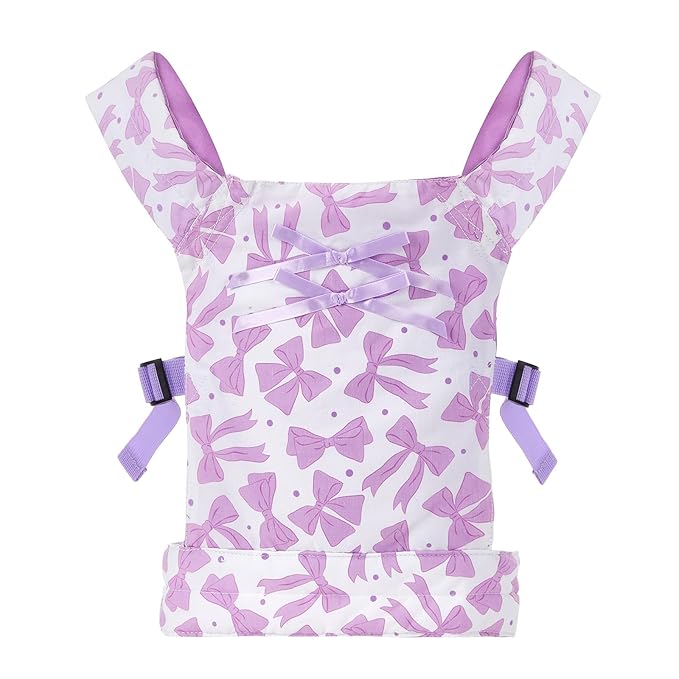 Lictin Baby Doll Carrier, Front and Back Doll Accessories Carrier for Little Girls, with Adjustable Straps for Stuffed Animal Reborn Baby Doll