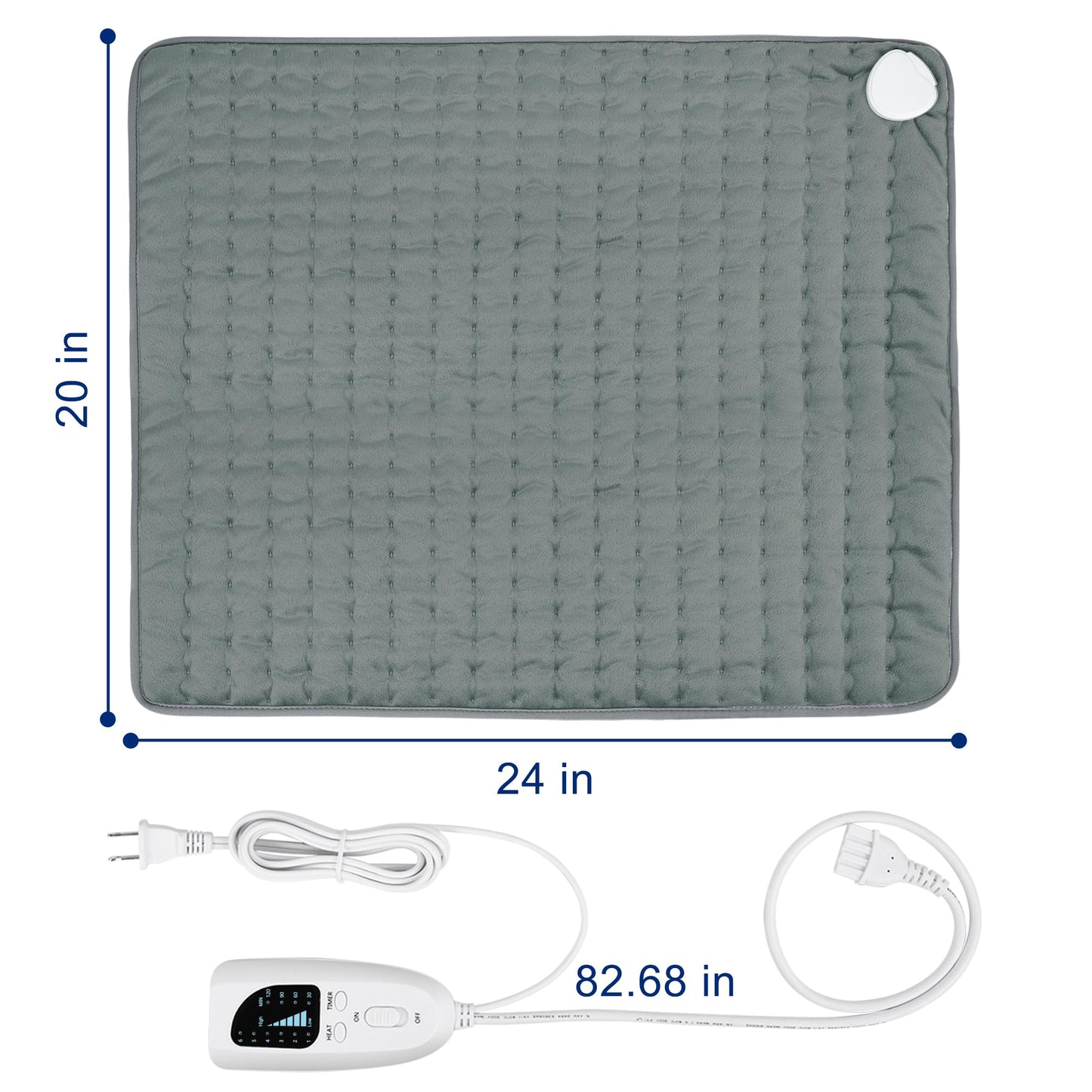 Electric Heating pad for Back Neck Shoulder Knee Arms Legs- Electric Heat Pads with 6 Heat Settings & Auto Shut Off &Dry/Moist Heat Heating Pad for Birthday Mother Father Girl Men Women