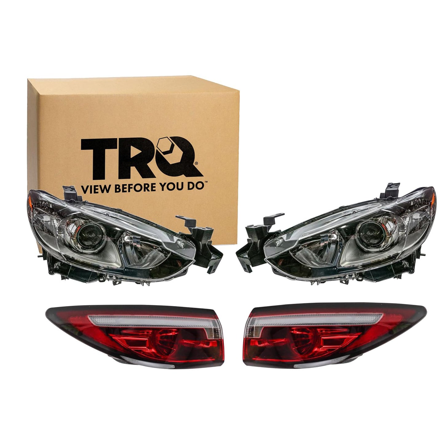 Trq Lighting Kit Ma2518160 Ma2519160 Ma2804127 Ma2805127 Compatible With 2018-2020 Mazda 6