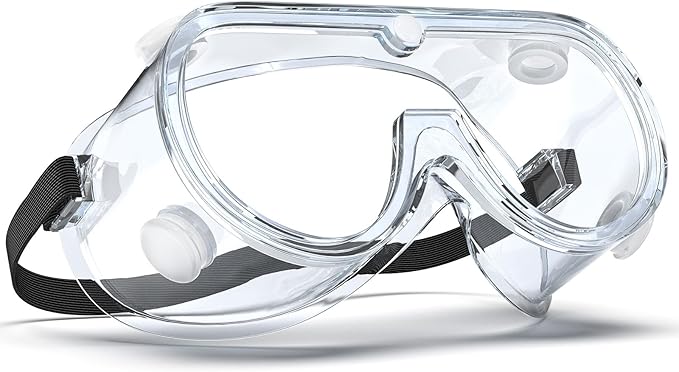 Qbily Anti-fog Safety Goggles,Adjustable Lab Goggles，Lightweight Science Goggles