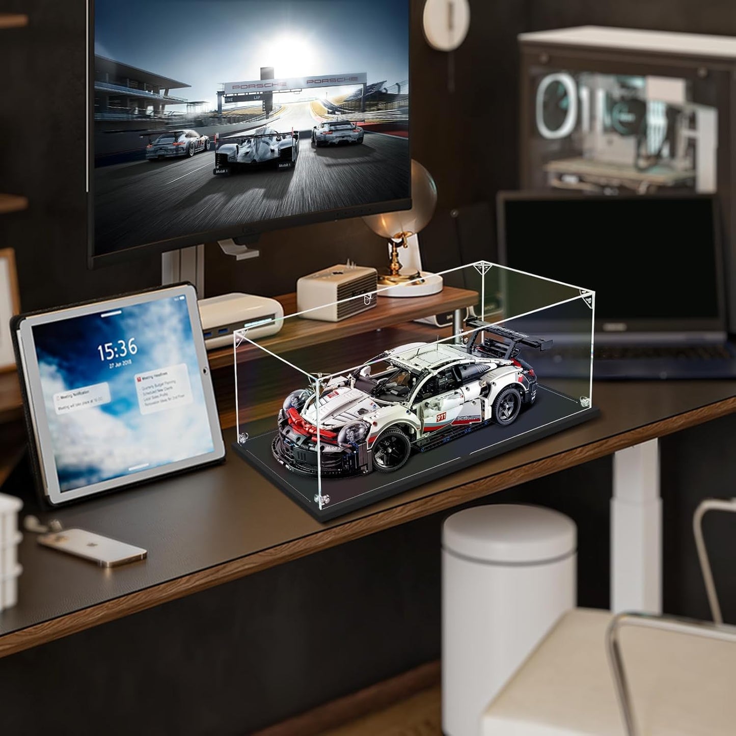 3MM Clear Acrylic Display Case for 1:18 Scale Vehicle Model, Thickened Acrylic Display Box for Lego Model Cars Lego 42161 / 42138 （11.81x7.87x5.91inch, 1:18）