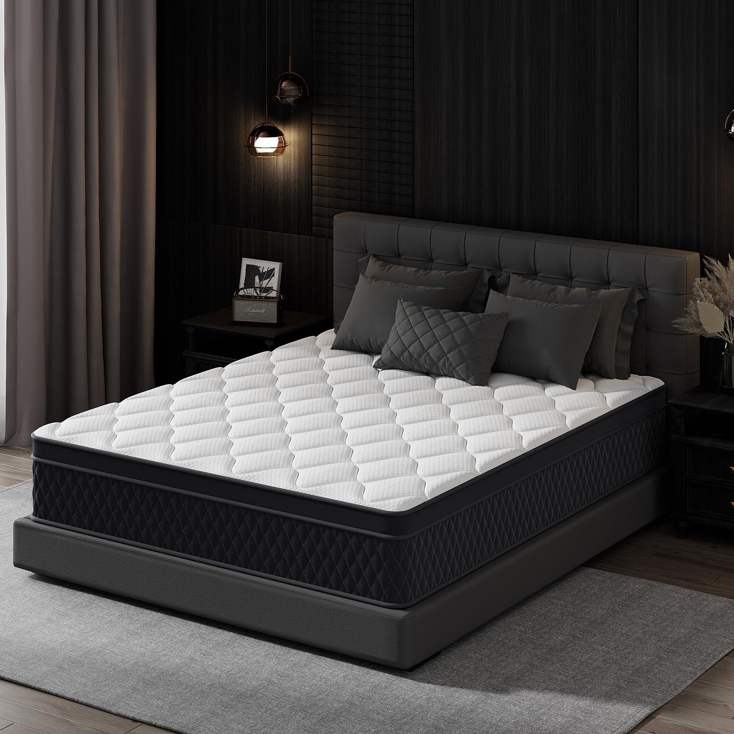 Queen Mattress,10 Inch Hybrid Memory Foam Mattresses in a Box, Individually Wrapped Pocket Coils Mattress for Isolate Motion ,Pressure Relief, CertiPUR-US Certified, Fiberglass Free &Support Comfort