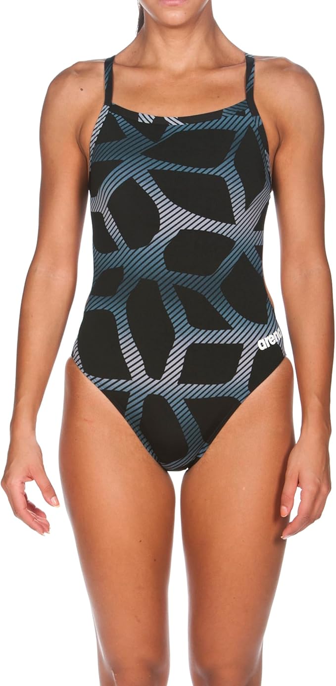 ARENA Womens Tropicals One Piece Light Drop Back Swimsuit Athletic Ladies Swimwear for Swimming