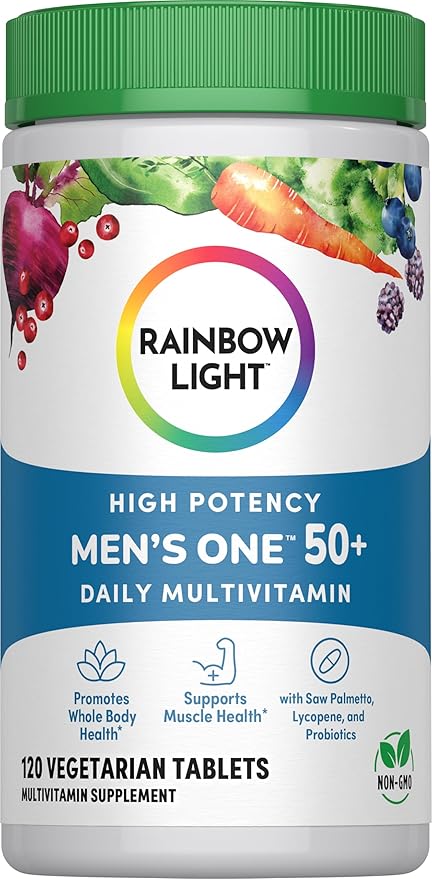 Rainbow Light Men's 50 Plus Multivitamin 120 Count, 120 CT