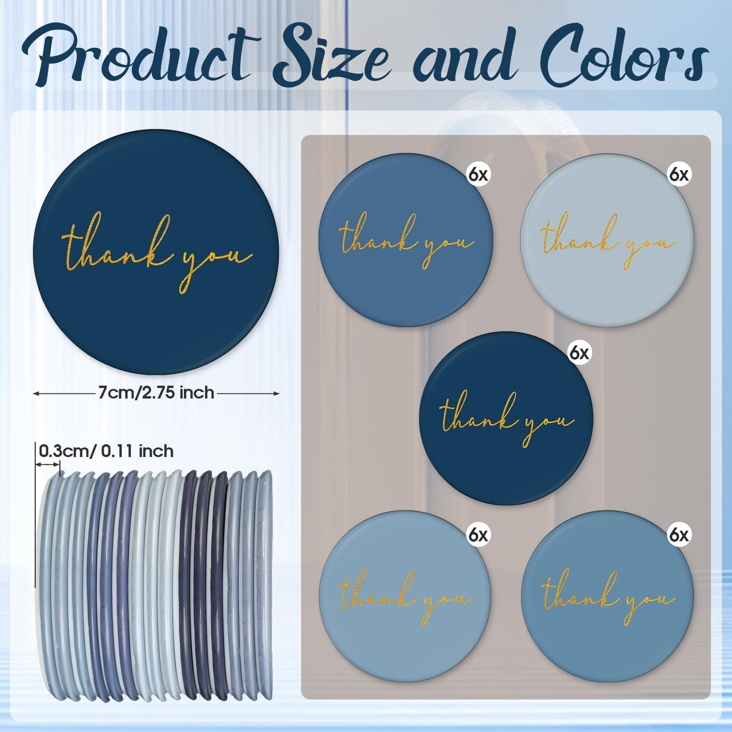 Tioncy 30 Pcs Thank You Compact Mirrors Bulk for Women Mini Purse Pocket Mirrors Back to School Gifts for Teacher Students Appre