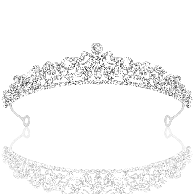 CIEHER Wedding Tiara Crowns for Women Rhinestone Princess Crown Bridal Headpiece for Flower Girl, Bride Hair Accessories f...