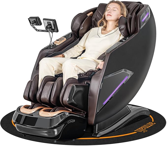 4D Massage Chairs Full Body,Zero Gravity SL-Track Shiatsu Massage Chair Recliner,Core Heating,20 Massage Techniques,Deep Y...