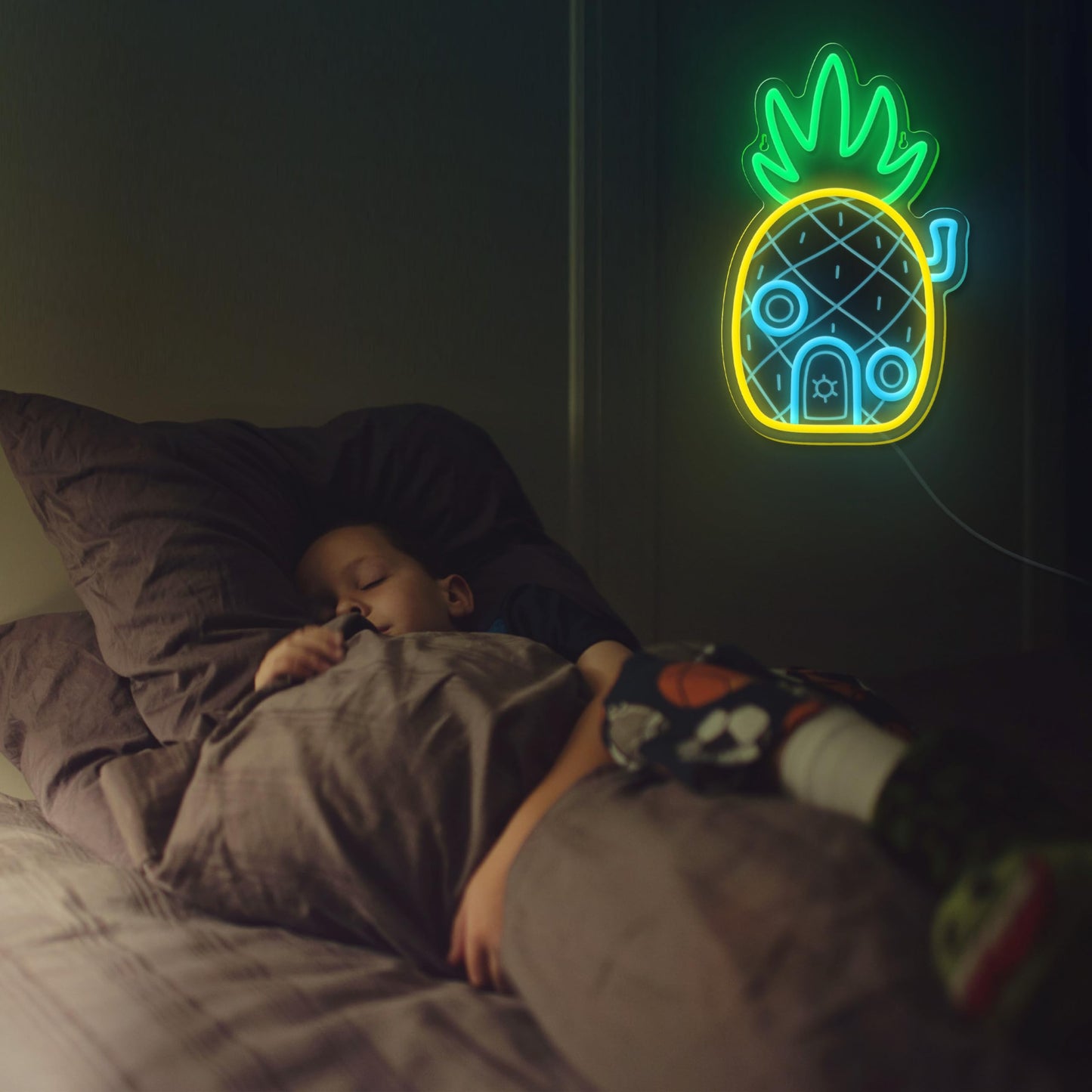 Pineapple House Neon Sign Dimmable Under Sea Pineapple LED Neon Signs for Wall Decor,Ocean Theme Neon Lights Signs for Kids Room Bedroom Decorations Gifts for Kids