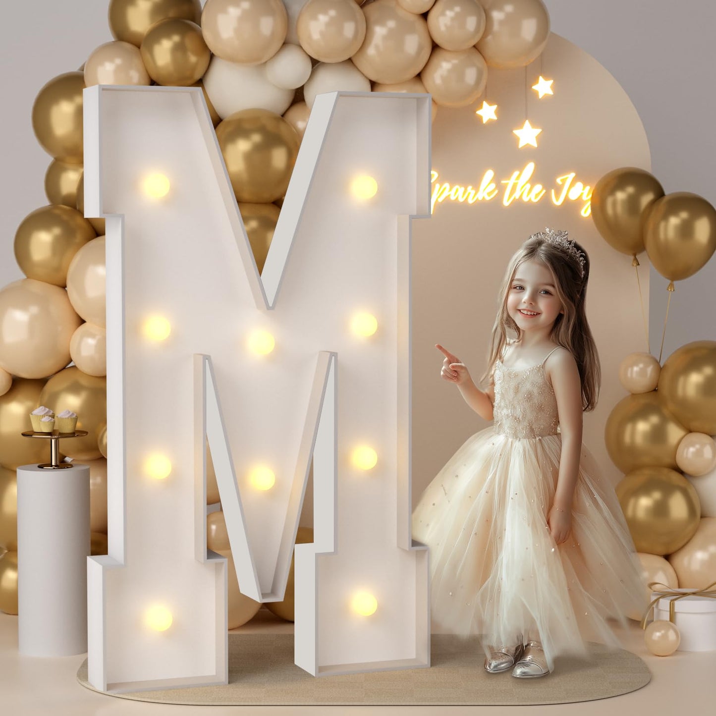 Joymuse 4Ft Marquee Light Up Letters For Marry Me Proposal Decorations Baby Shower Party Decor  M
