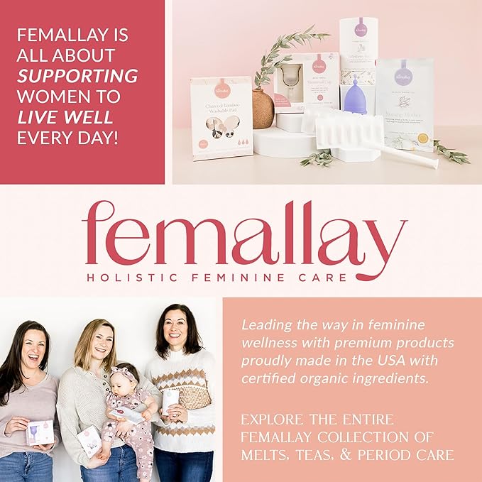 Femallay Organic Vaginal Moisturizing Suppository Melts - 100% Natural Suppositories for Vaginal Odor and Dryness Relief, Ultra-Hydrating Fast-Acting Comfort (Coconut- 2 Pack)