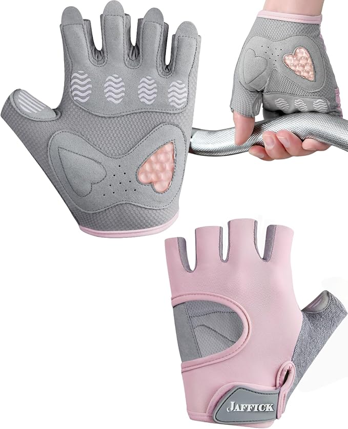 Jaffick Workout Gloves for Women Lightweight | Breathable Fitness Gloves with Non-Slip Grip for Gym, Weightlifting, Cyclin...