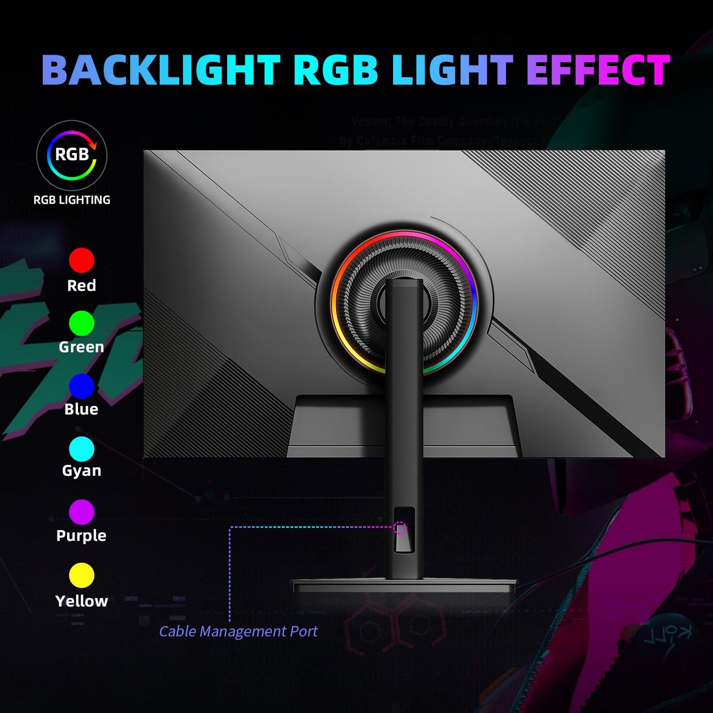 CUNPU 27 Inch 4K 144/160Hz Gaming Monitor, UHD 3840x2160 Fast IPS Panel PC Monitor, 135% sRGB, HDR400Nit, Freesync & G-sync, Support PS5 Xbox 4K 120Hz, HDMI 2.1,DP 1.4, Height/Vertical Adjustment