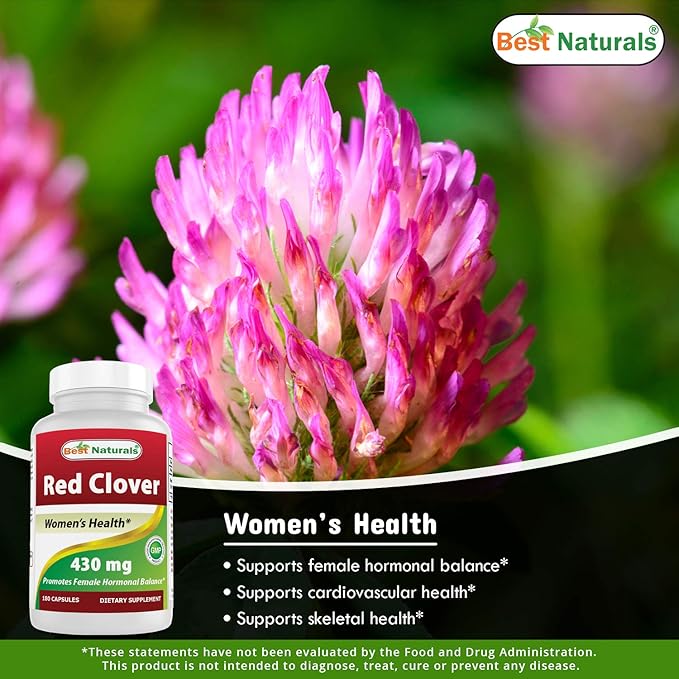 Best Naturals Red Clover 430 mg & MK-7 Vitamin K2 100 mcg