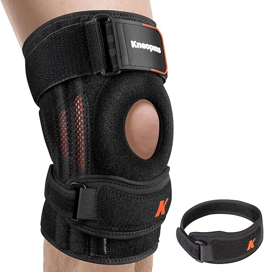 2-in-1 Professional Knee Brace for Pain Relief,Adjustable Knee Support with Patella Pad & Side Stabilizers, Compression Kn...