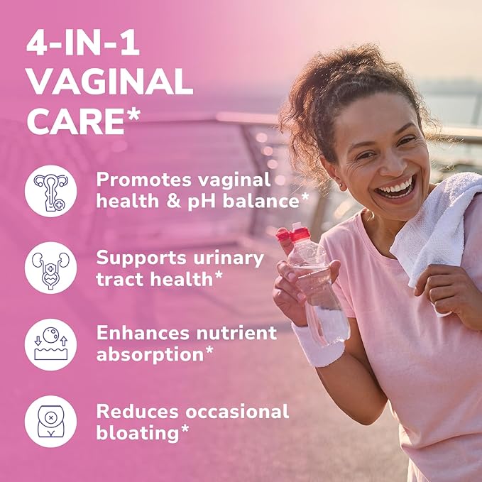 Probiotics for Women 30 Strains, 100 Billion CFU Vaginal Probiotics with Digestive Enzymes, Prebiotics & Cranberry for Urinary Tract Health, pH Balance, 30 Veggie Capsules