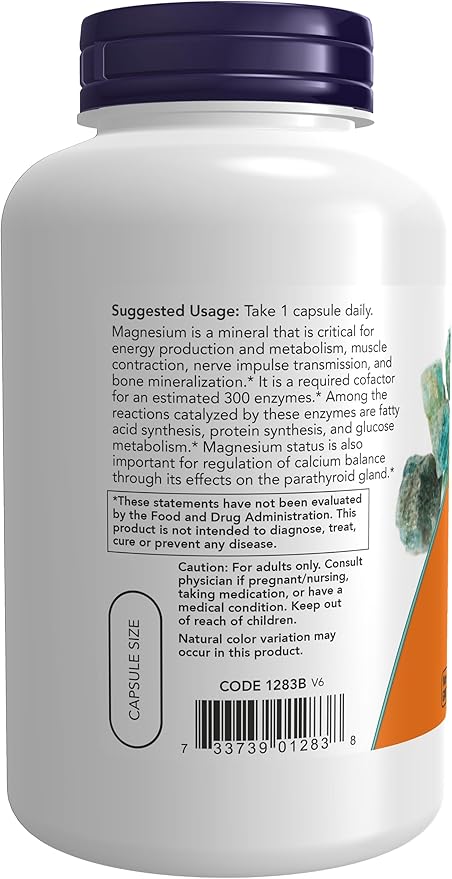 NOW Supplements, Vitamin C-1,000 with Rose HIPS, Sustained Release, Antioxidant Protection*, 250 Tablets & Supplements, Magnesium 400 mg, Enzyme Function*, Nervous System Support*, 180 Veg Capsules