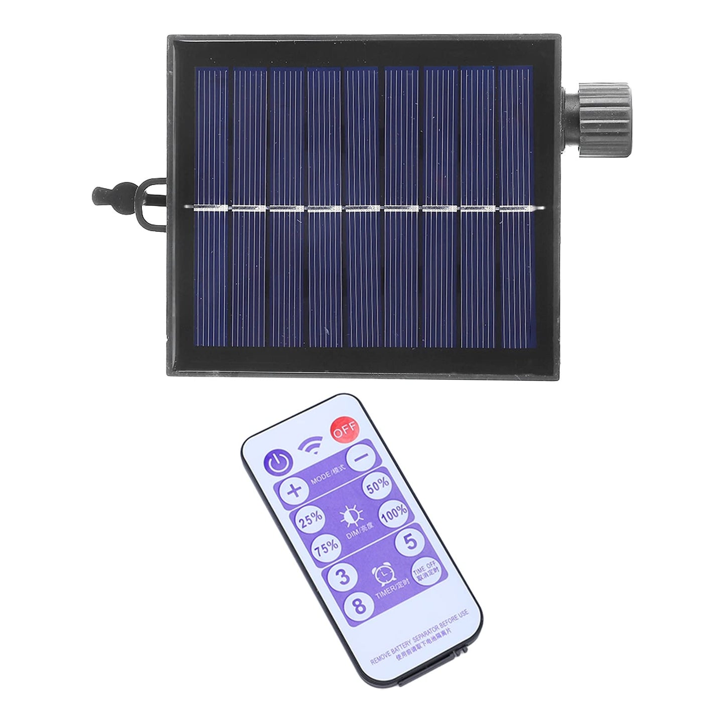 Diydeg Solar Panel Replacement, Waterproof Adjustable String Light Control Box with Remote, Model Diydegiqm6gvc2r5-11, Polycrystalline Silicon