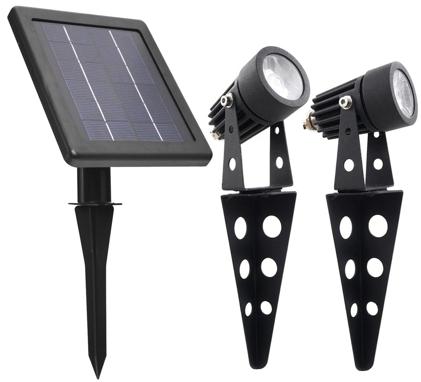 Solar Light Mart Mini 50X Led Spotlight - Warm White, Black, Aluminium, 60-100 Lumen For Outdoor Garden & Landscape Lighting