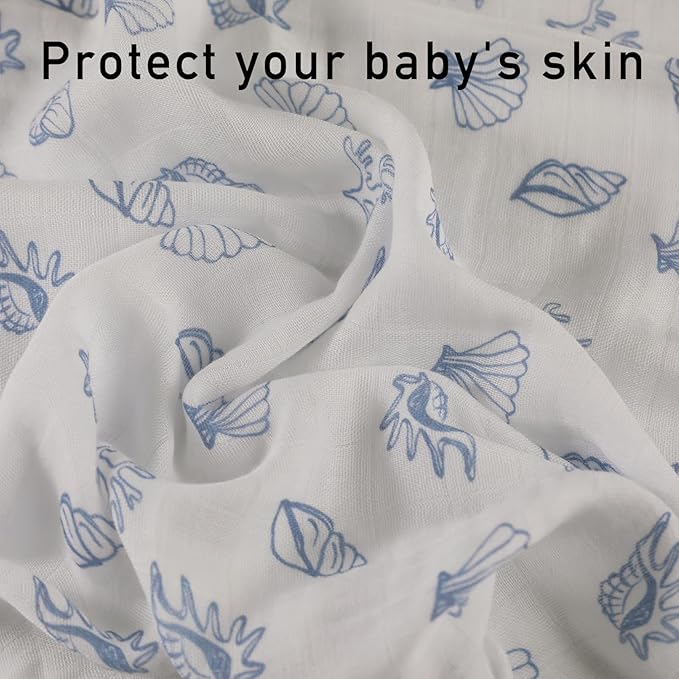 Muslin Baby Burp Cloths, Large 27 x 27 Inches Burping Cloths for Newborn Girls Boys, 6 Pack Baby Burp Rags Towel and Washcloths for Infant (Elegant Colors)