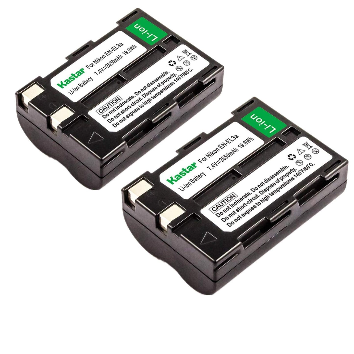 Kastar 2 Pack Li-Ion Battery Pack For Nikon En-El3 Enel3 En-El3A Enel3A And Nikon Dslr D50 D70 D70S D100 Digital Camera
