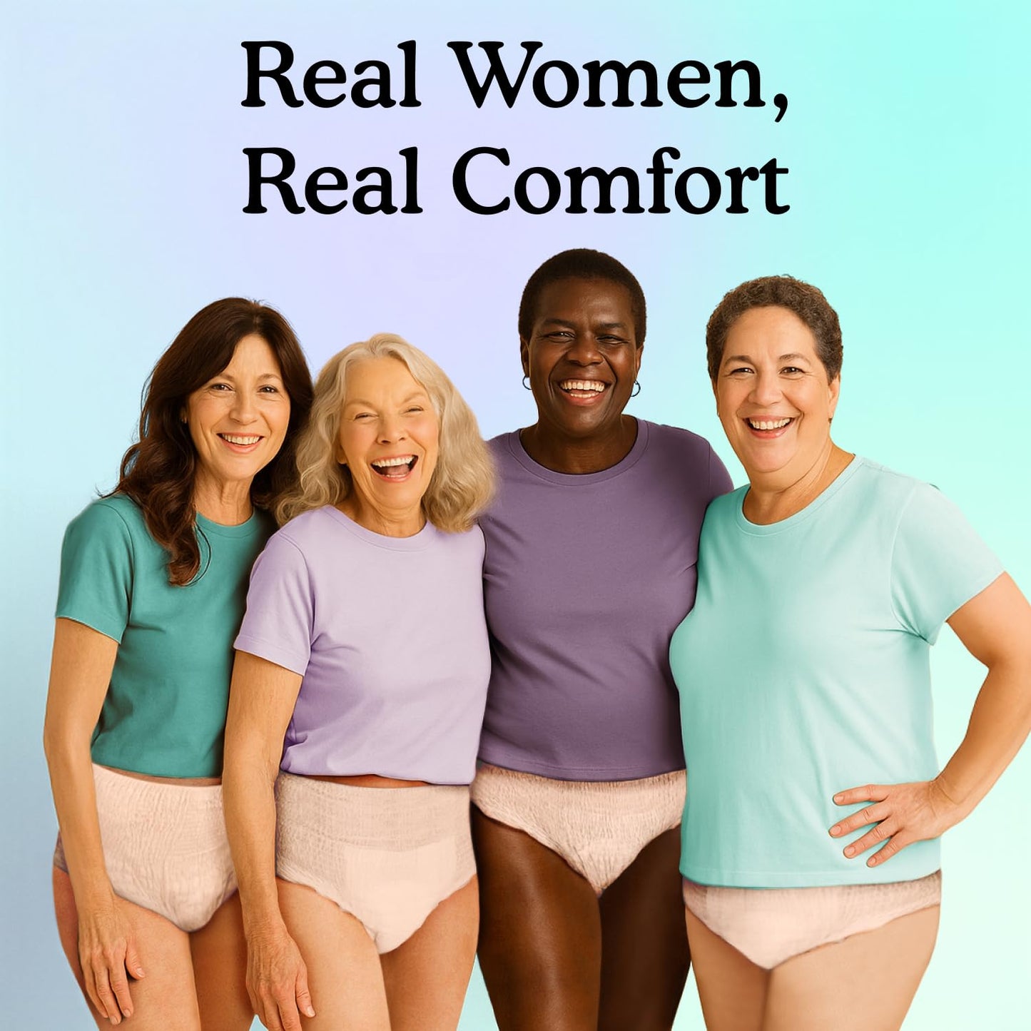 Because Discreet Maximum Adult Incontinence & Postpartum Underwear for Women, High Absorbency, Disposable, Absorbs Up to 4 Cups, Beige, Small/Medium, 20