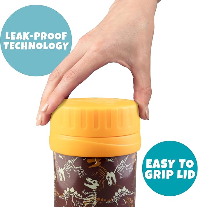 Bentology Insulated 13oz Food Jar for Kids- Hot or Cold Food, Soups, Liquids, Noodles - Wide Mouth Stainless Steel Container & BPA Free, Large Leak Proof thermos for Back to School Lunch Boxes, Bags