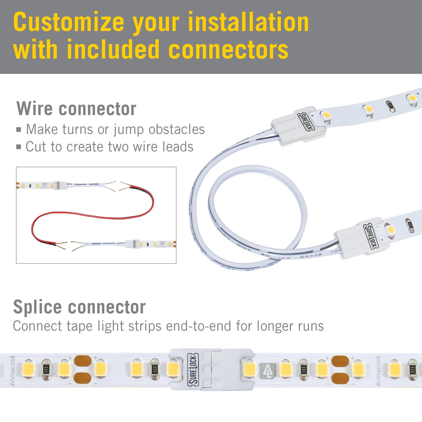 Armacost Lighting Ribbonflex Pro 24V White Led Strip Lights 60 Led/M  5000K  32.8 Ft 165250