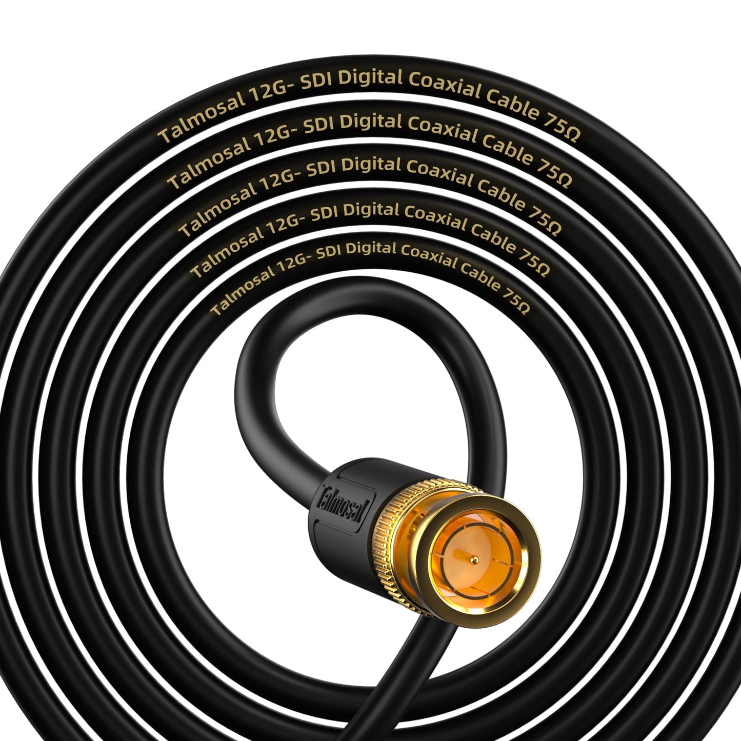 Talmosal 12G Sdi Cable 125 Ft, Rg11 Coax 4K Bnc Cable Supports Hd-Sdi/3G-Sdi/6G-Sdi/12G-Sdi/4K/8K 75 Ohm 4K Sdi Video Cable For