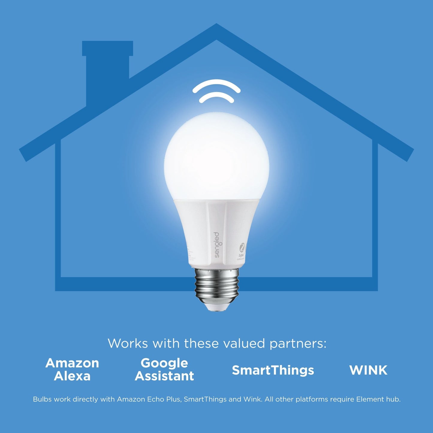 Sengled Zigbee Smart Light Bulbs, Daylight 60W Equivalent A19, 8 Count, Model E11-G14, Works with SmartThings and Echo