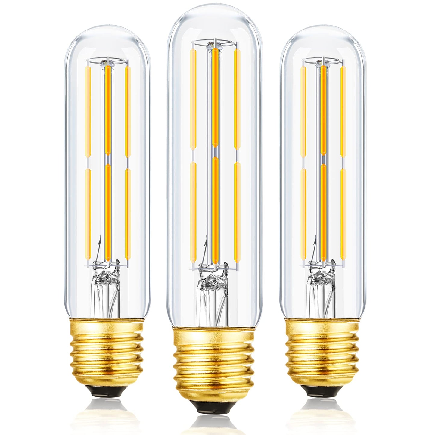 LVYE T10 LED Bulb Dimmable 6W 3000K Soft White Glass E26 Base 3 Pack