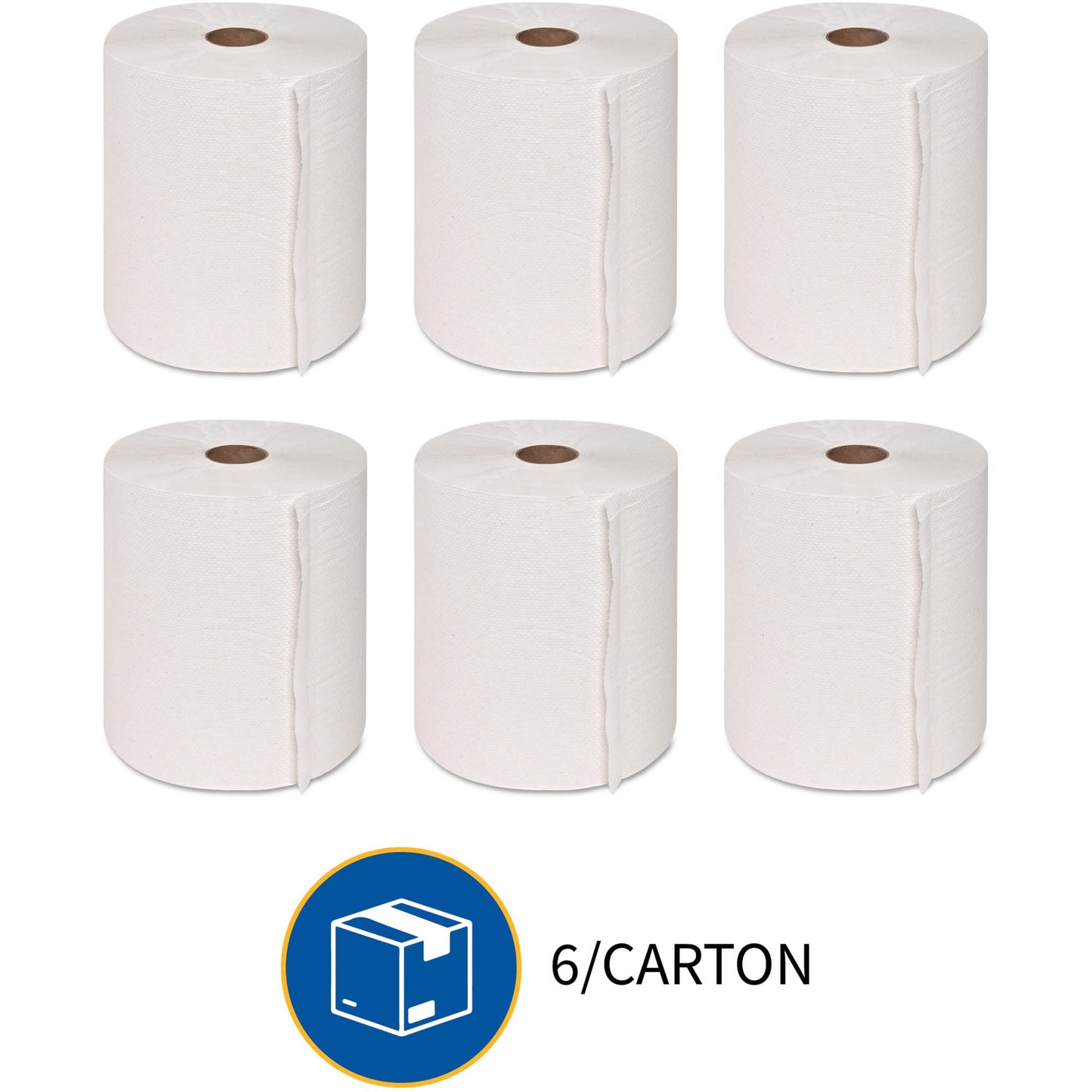 Genuine Joe GJO22700 Hard Wound Roll Towel, 800' Length x 7-8/9" Width, White (Case of 6)