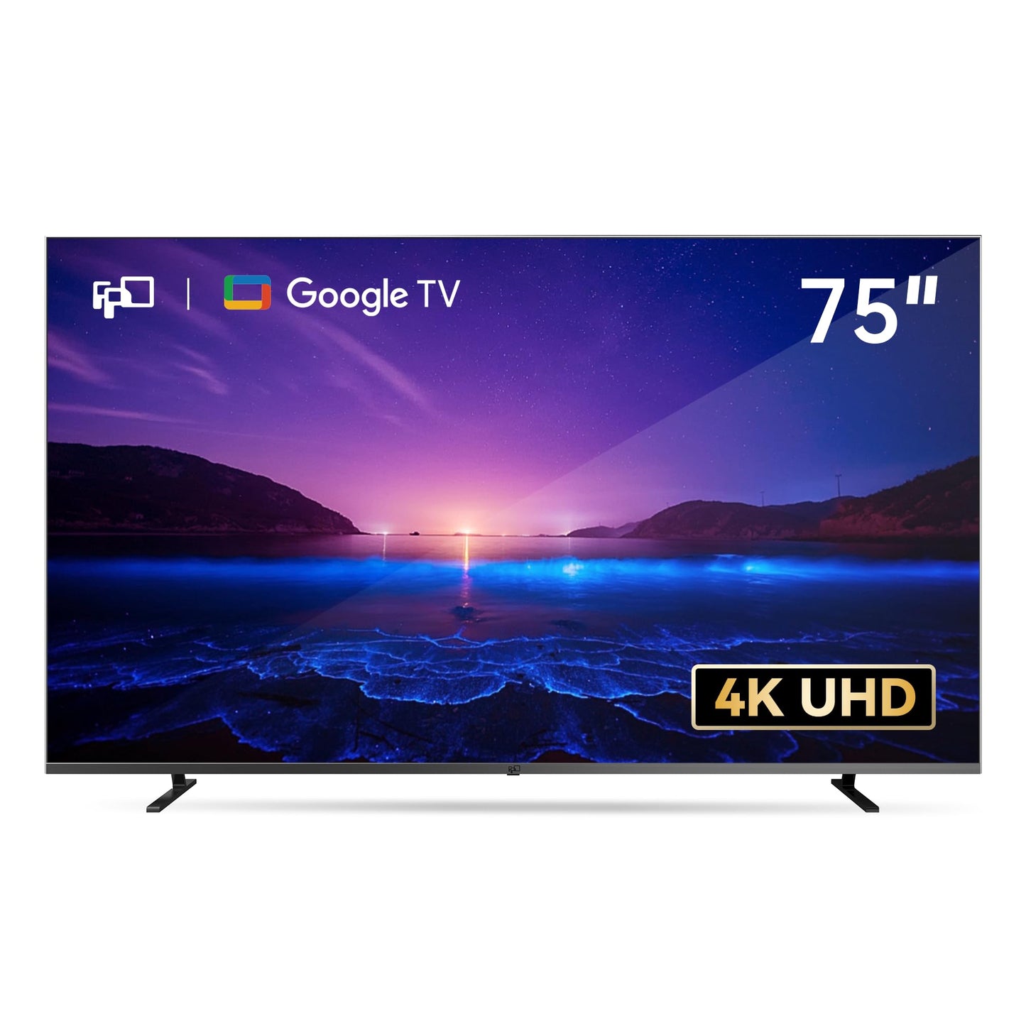 FPD 75 Inch Smart TV, 4K LED Google TV with Google Play Built-in Google Cast, HDR 10, Compatible with Dolby Atmos & Vision MEMC, Voice Assistant Remote, UHD Flat Screen Television (CG75 C3-2024)