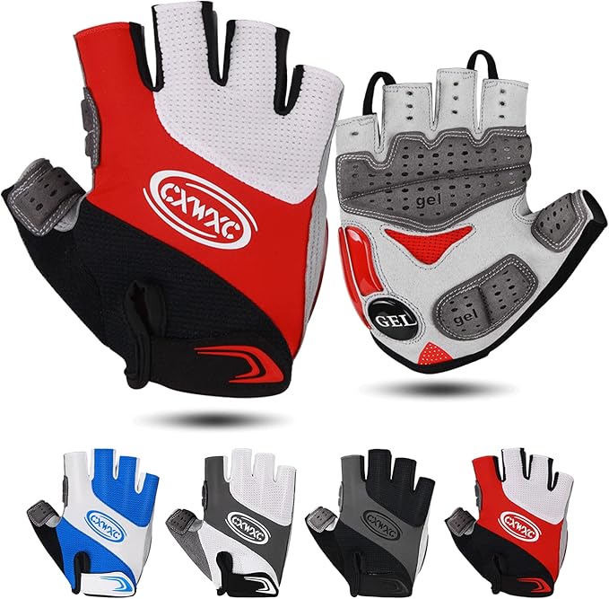 CXWXC Cycling Gloves for Men Women - Breathable Gel Road Mountain Bike Riding Gloves - Anti-Slip Bike Glove for Fitness Cy...