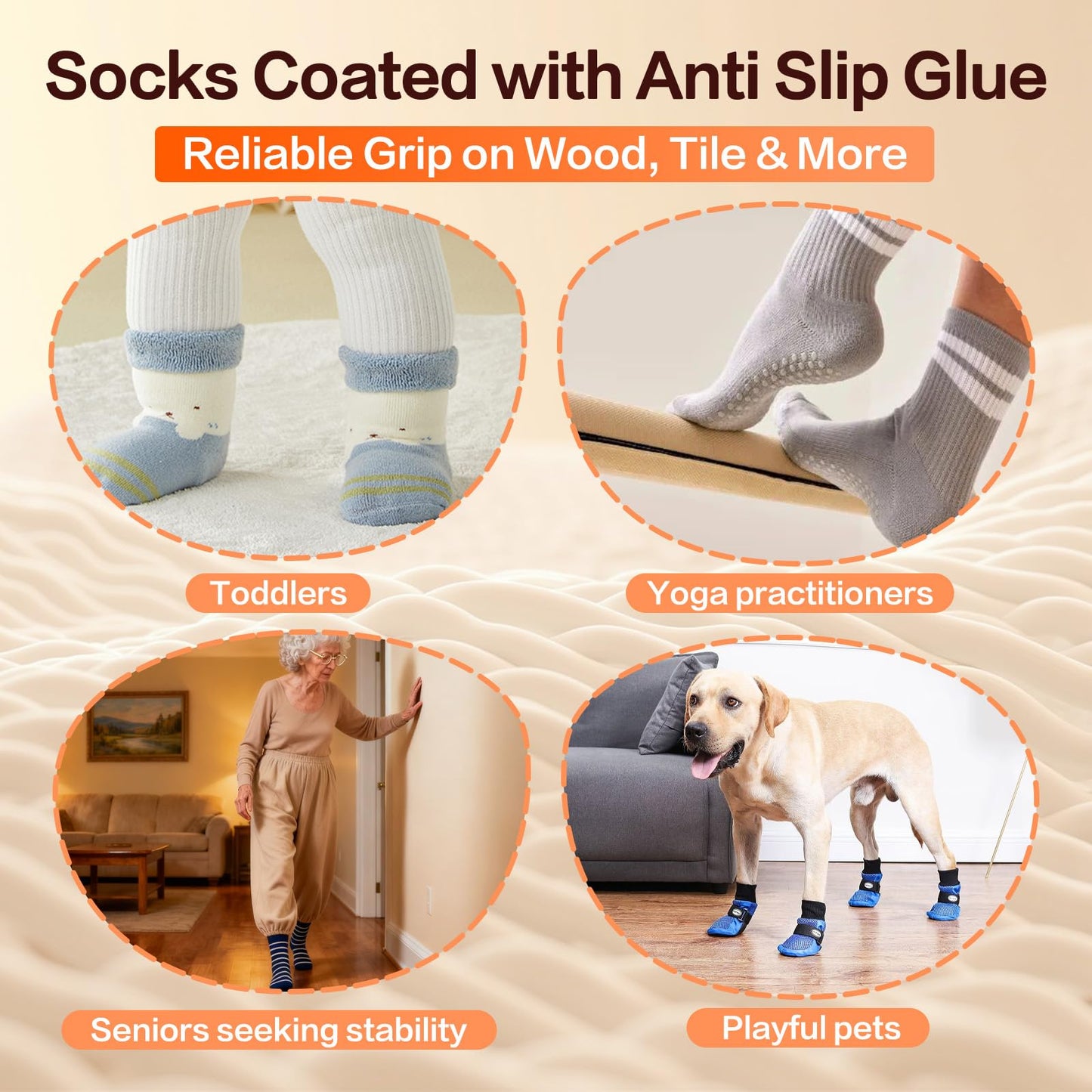 Bellemora Sock Stop, Clear Waterproof Sock Glue 100ml, Washable Sock Stop Anti Slip Adhesive with Precision Nozzle for DIY Anti Slip Socks, Rugs, Mats and Blankets, Hangers